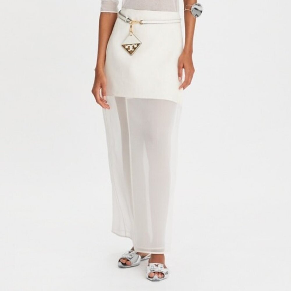 Tory Burch Organza Double-Layer Skirt